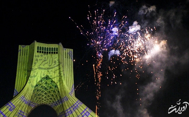 (تصاویر) نورافشانی برج آزادی و برج میلاد